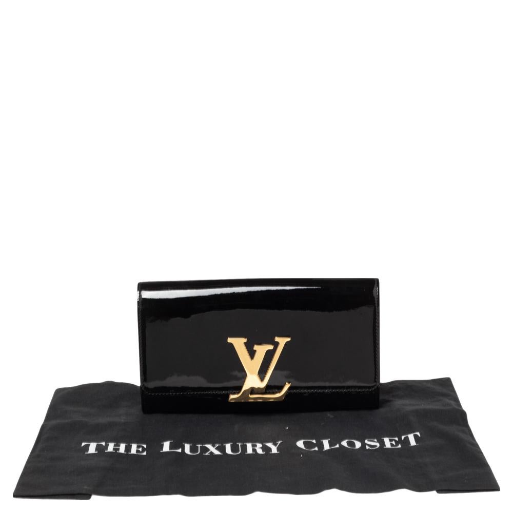 Louis Vuitton Black Vernis Leather Louise Clutch 7