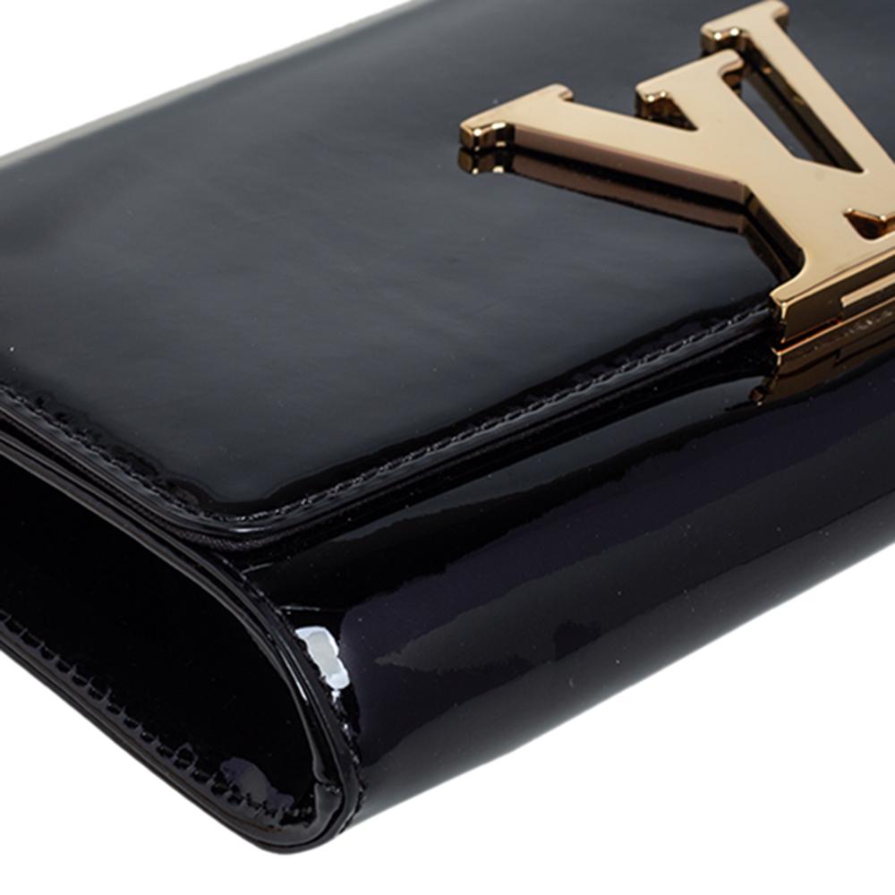 Louis Vuitton Black Vernis Leather Louise Clutch 8
