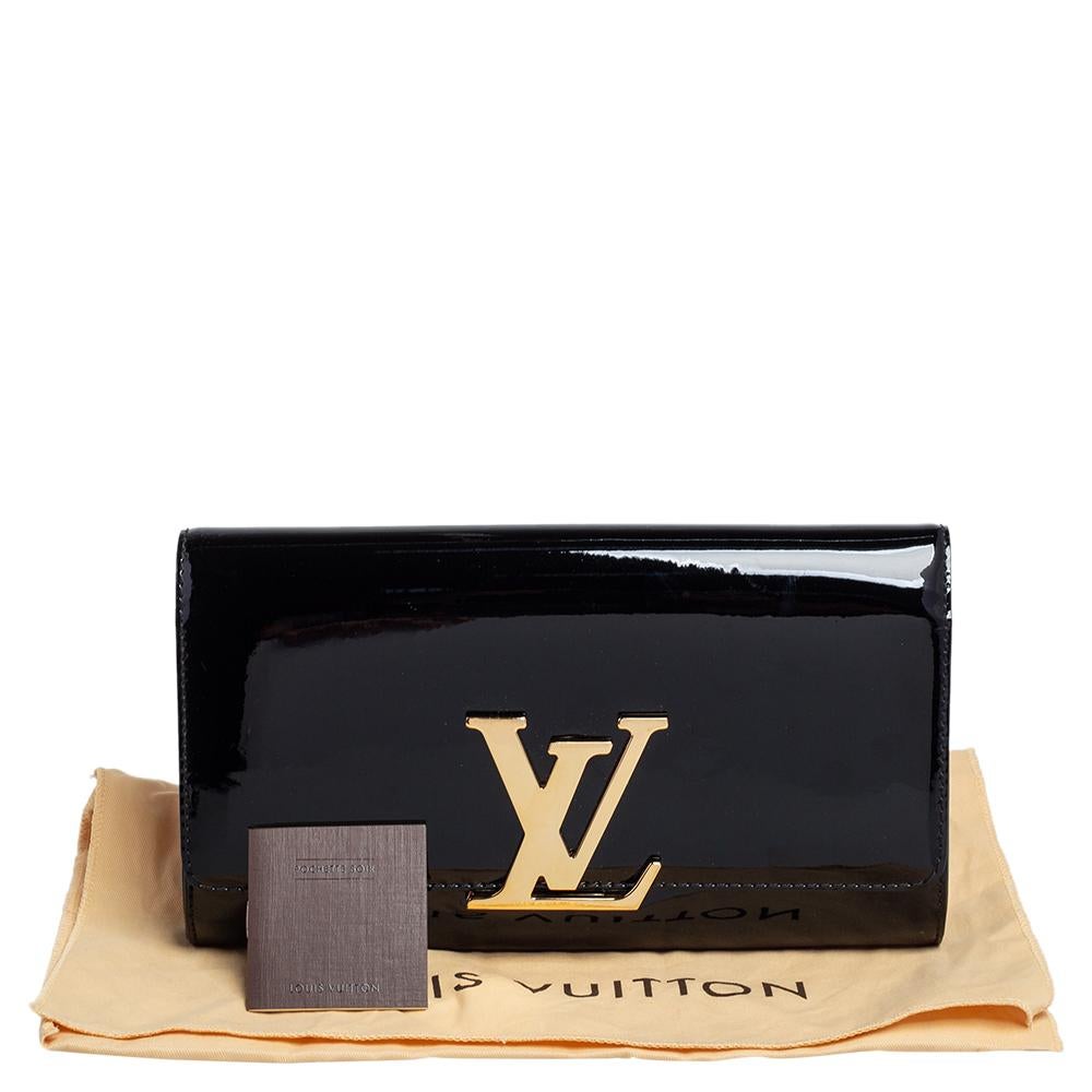 Louis Vuitton Black Vernis Leather Louise Clutch 10
