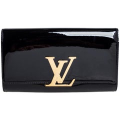 Louis Vuitton Black Vernis Leather Louise Clutch