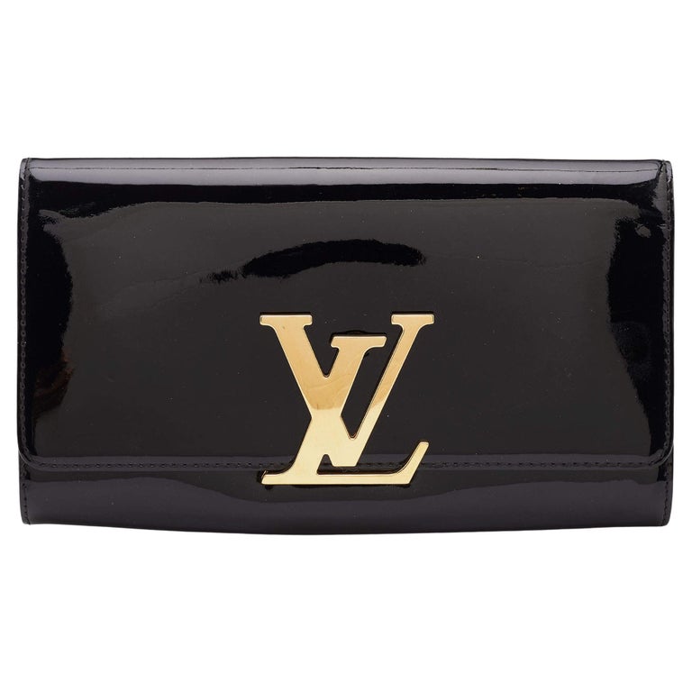 Louis Vuitton Black Vernis Leather Louise Clutch For Sale at 1stDibs | lv  clutch