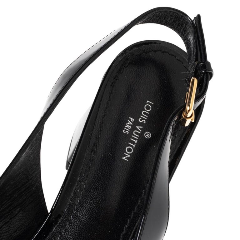 Louis Vuitton Black Patent Leather Madeleine Pumps Size 38 Louis Vuitton