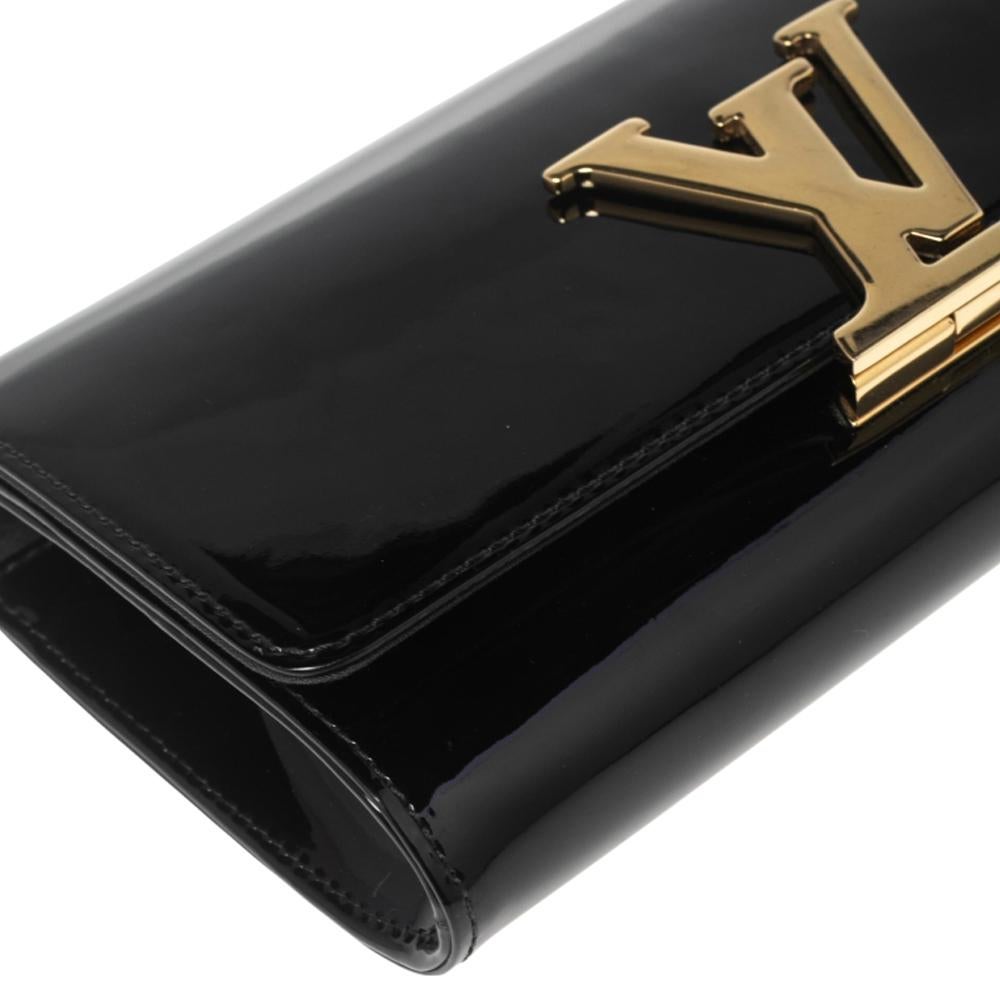 Louis Vuitton Black Vernis Louise Clutch 6