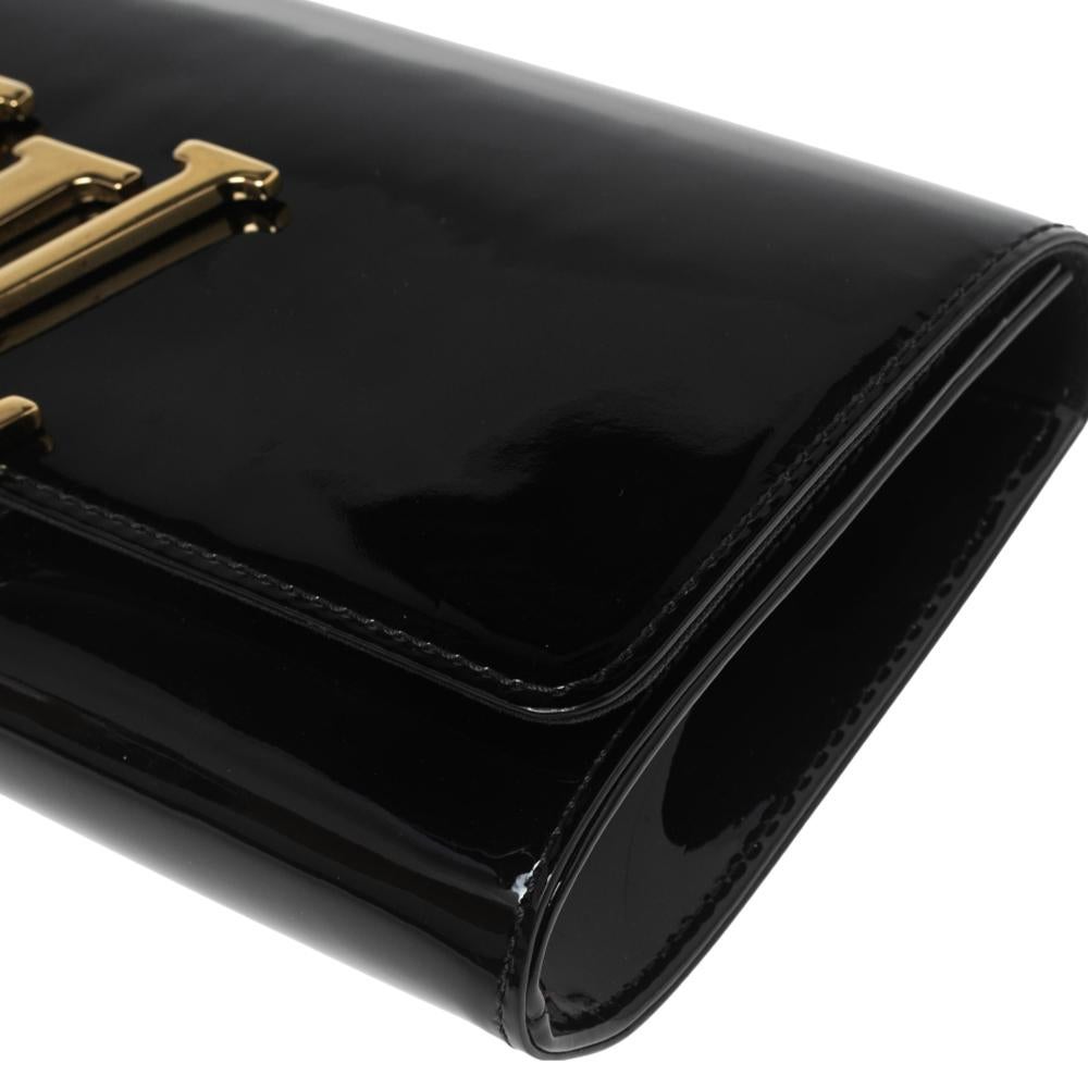Louis Vuitton Black Vernis Louise Clutch 7