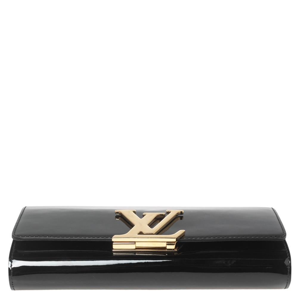 Women's Louis Vuitton Black Vernis Louise Clutch