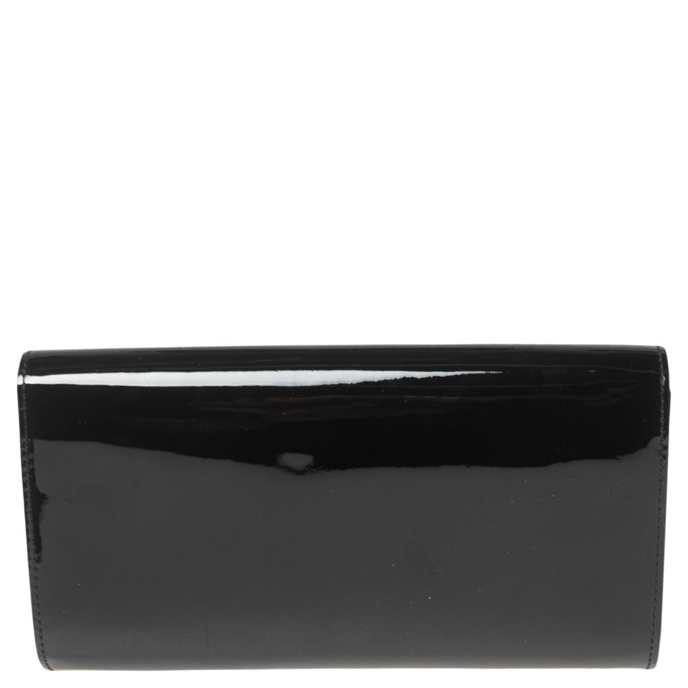 Louis Vuitton Black Vernis Louise Clutch 1
