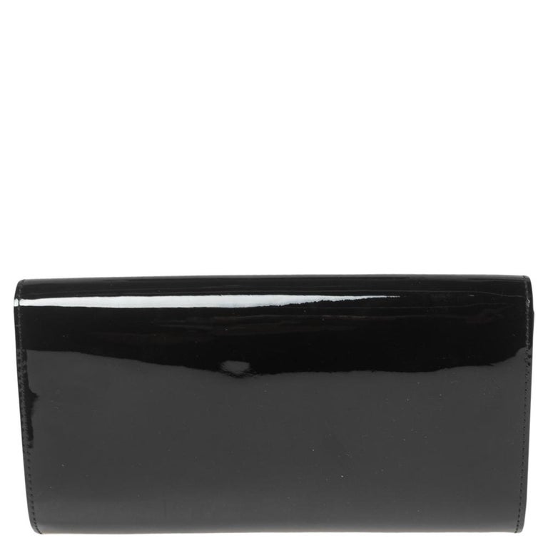 Louis Vuitton Black Vernis Leather Louise Clutch at 1stDibs