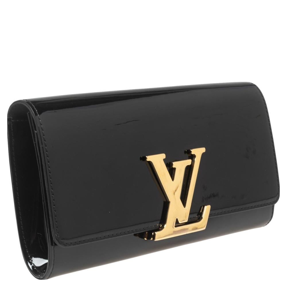Louis Vuitton Black Vernis Louise Clutch 4