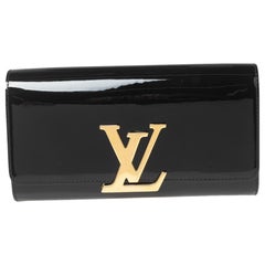 Louis Vuitton Black Vernis Louise Clutch
