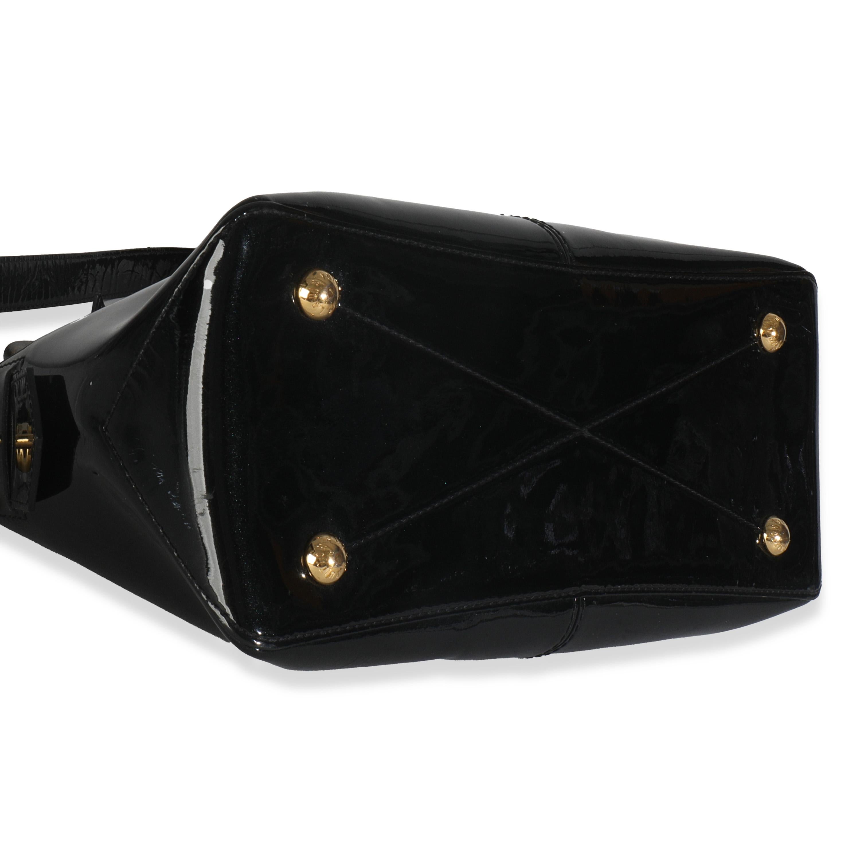 Louis Vuitton Black Vernis Miroir Tote Bag Pour femmes en vente