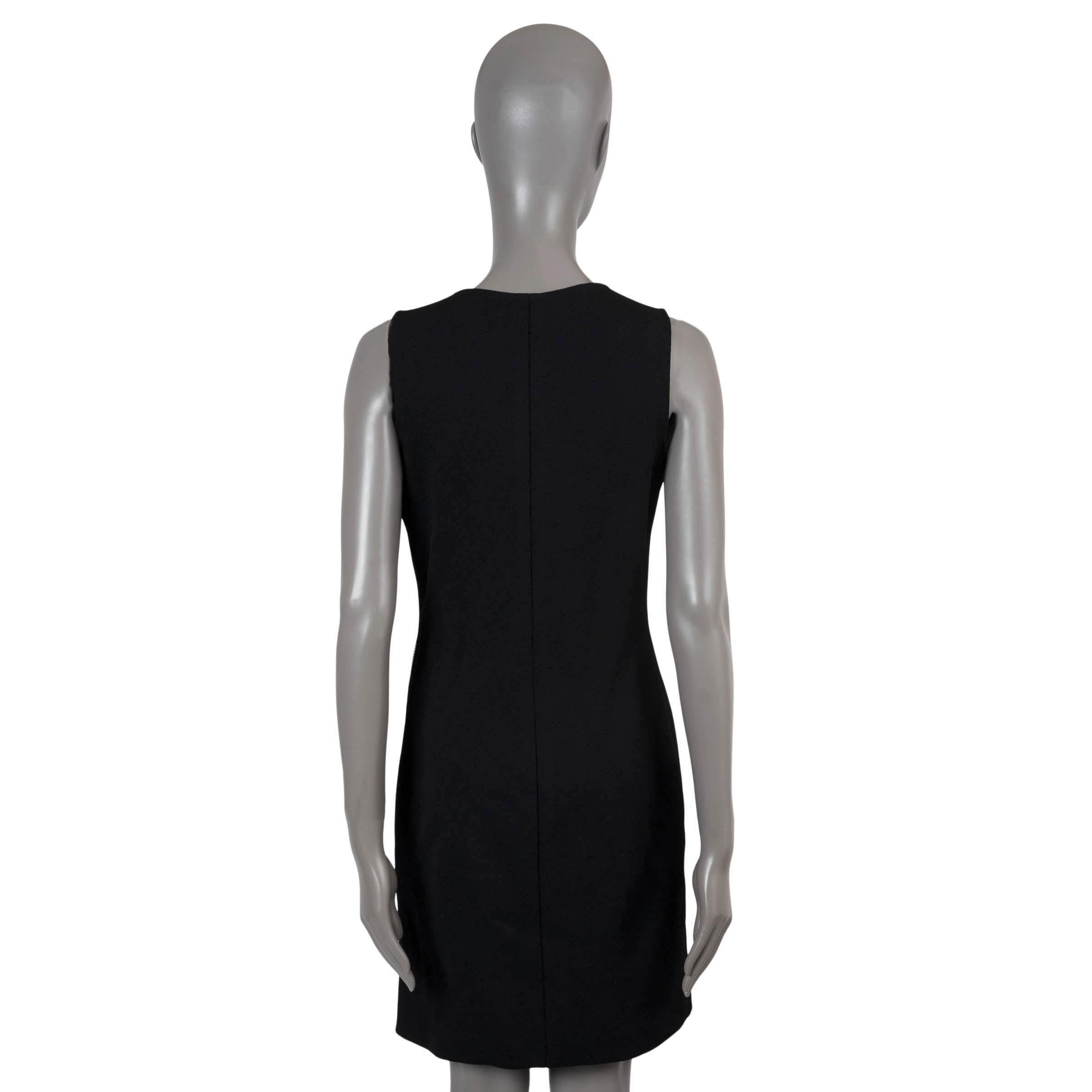 Black LOUIS VUITTON black viscose 2023 OVERSIZED ZIPPER Dress 40 M For Sale