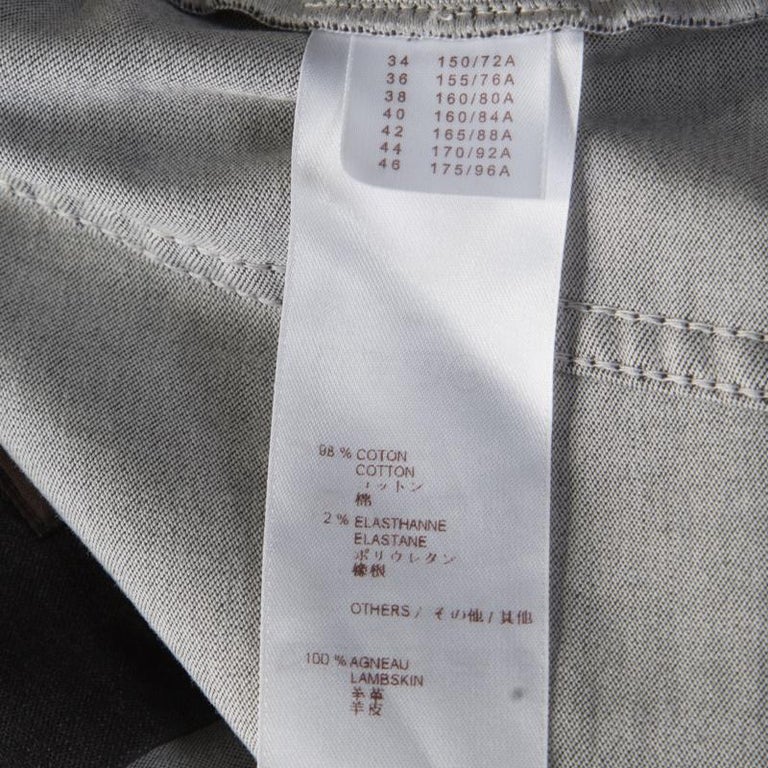 Louis Vuitton Black Washed Effect Denim Monogram Embroidered Collarless Jacket M For Sale at 1stdibs