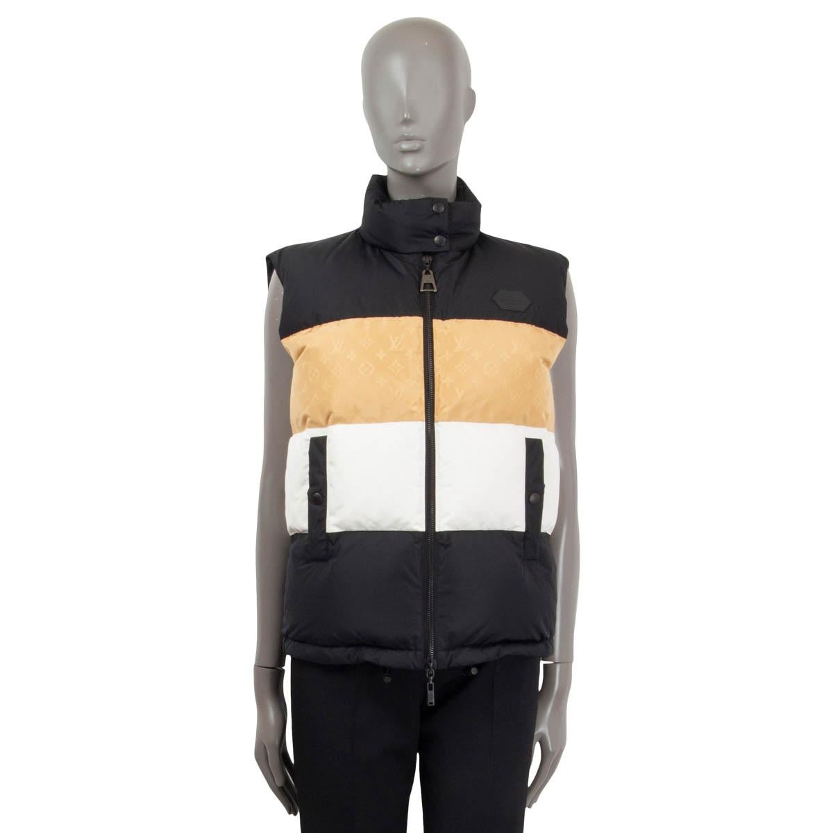 Louis Vuitton Sleeveless Hooded Monogram Teddy Jacket , Black, 36