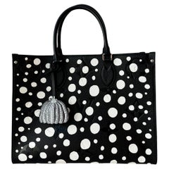 Louis Vuitton Black/White Empreinte Monogram LV x YK OnTheGo MM Tote Bag