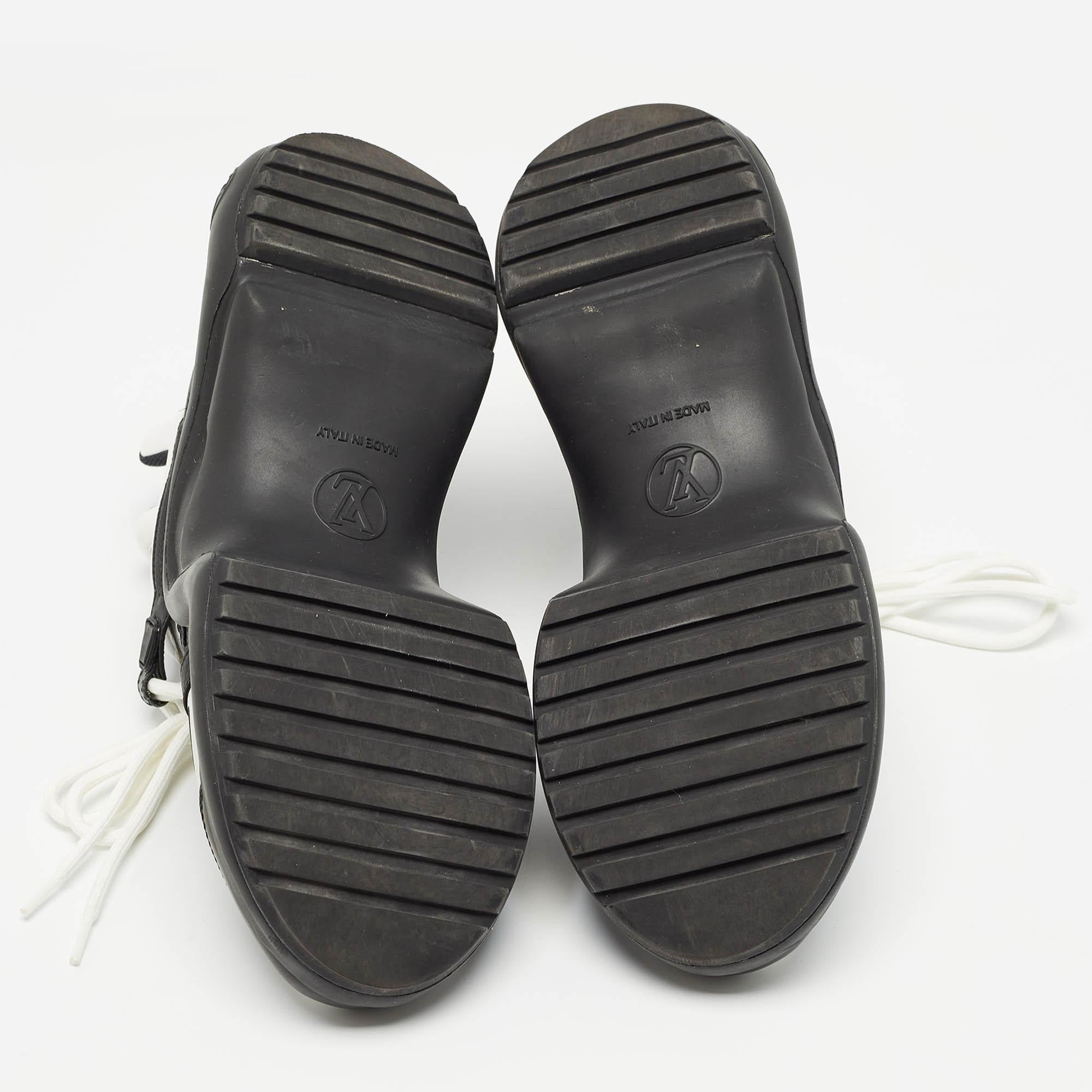 Louis Vuitton Black/White Leather and Mesh Archlight Sneakers Size 37.5 For Sale 2