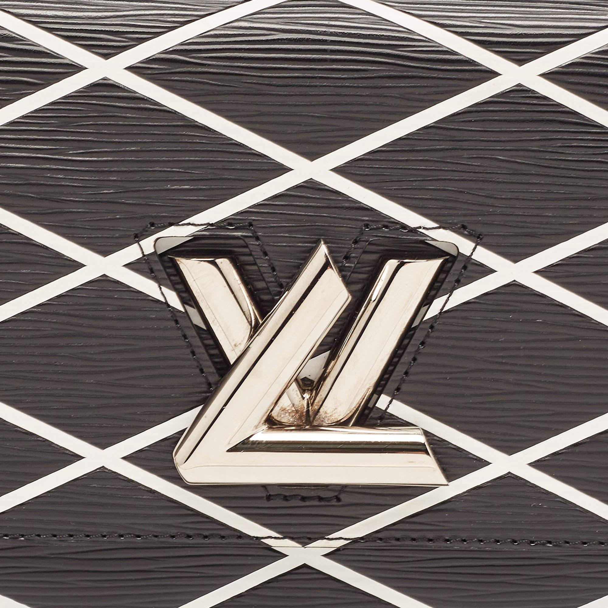 Louis Vuitton Black/White Malletage Epi Leather Twist PM Bag 7