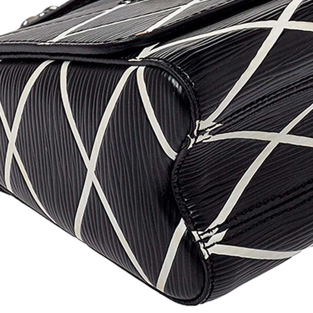 Women's Louis Vuitton Black/White Malletage Epi Leather Twist PM Bag