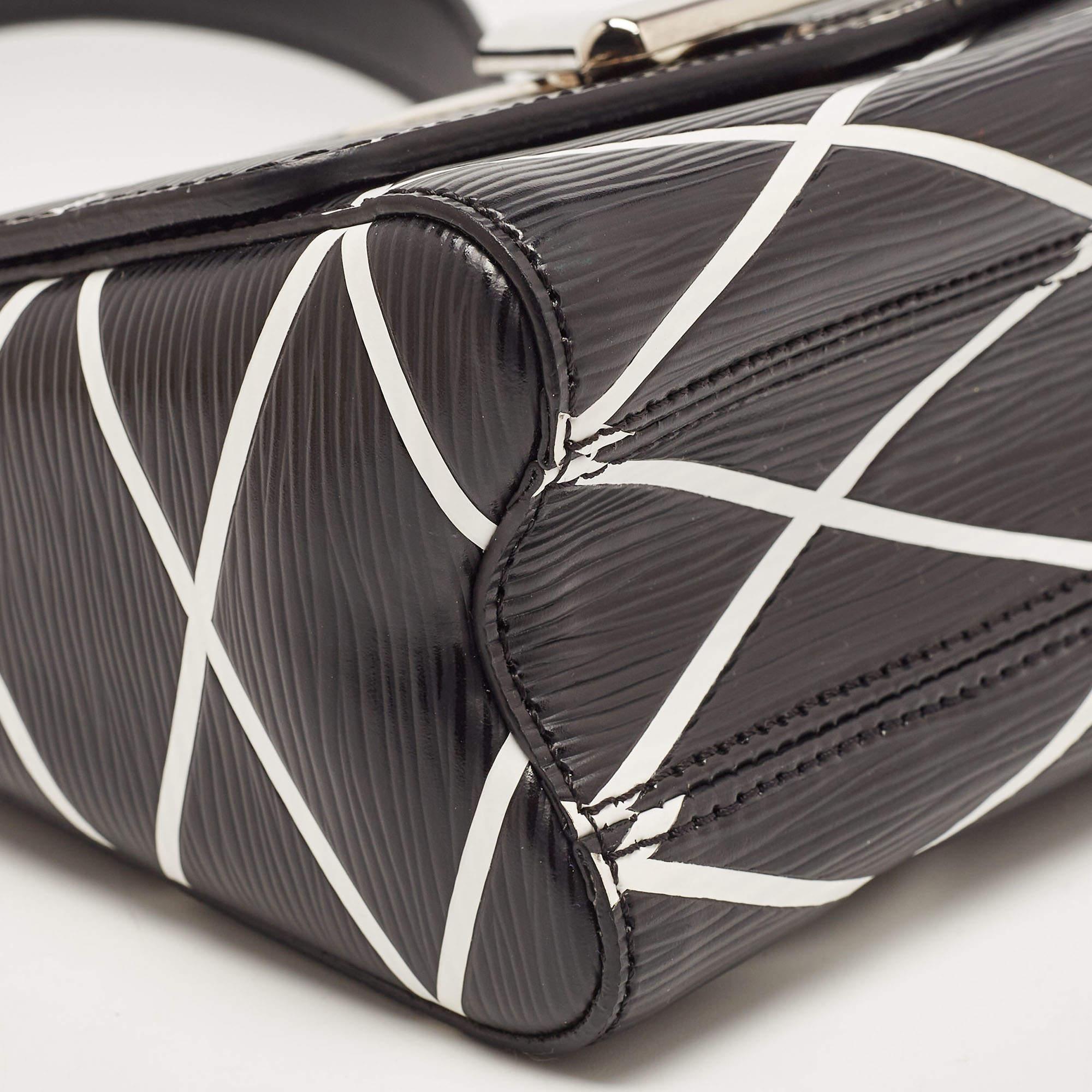 Louis Vuitton Black/White Malletage Epi Leather Twist PM Bag 3
