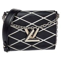 Louis Vuitton - Sac PM Twist en cuir épi Malletage noir/blanc