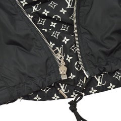 Louis Vuitton Black White Monogram Silver Men's Women's Light Windbreaker Jacket