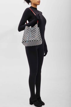Louis Vuitton Black White Néonoé Mm Drawstring Shoulder Bag
