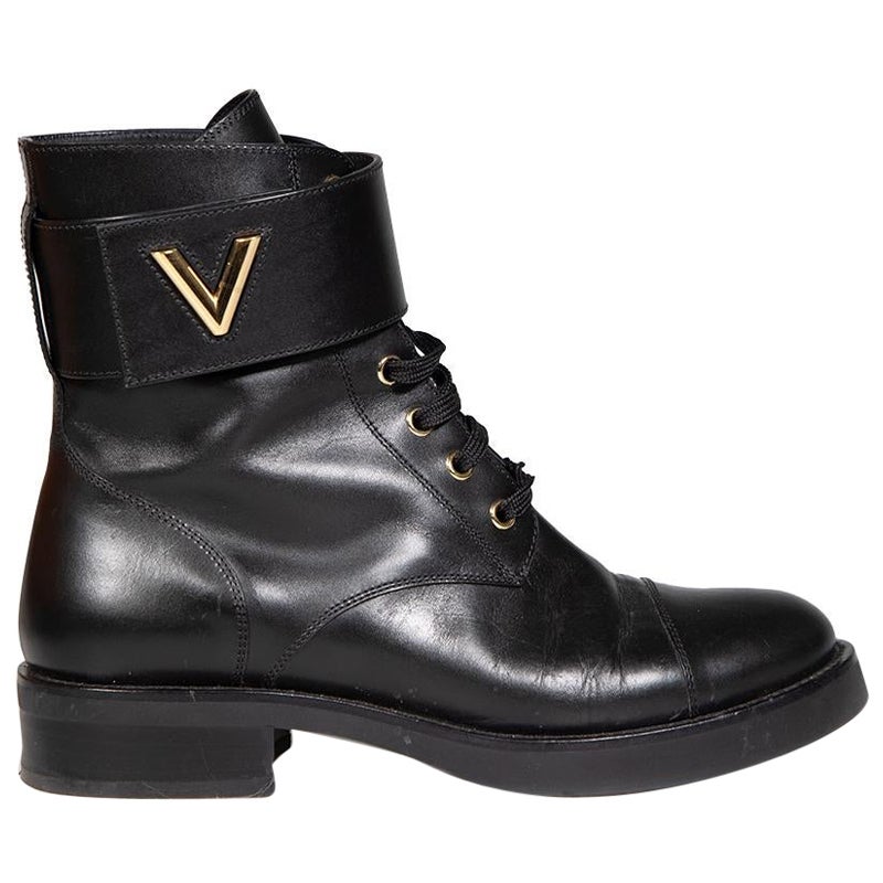 Louis Vuitton Black Wonderland Ranger Boots Size IT 38