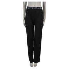 LOUIS VUITTON lana nera 2024 ELASTIC WAIST BAND STRAIGHT Pants 38 fit L.