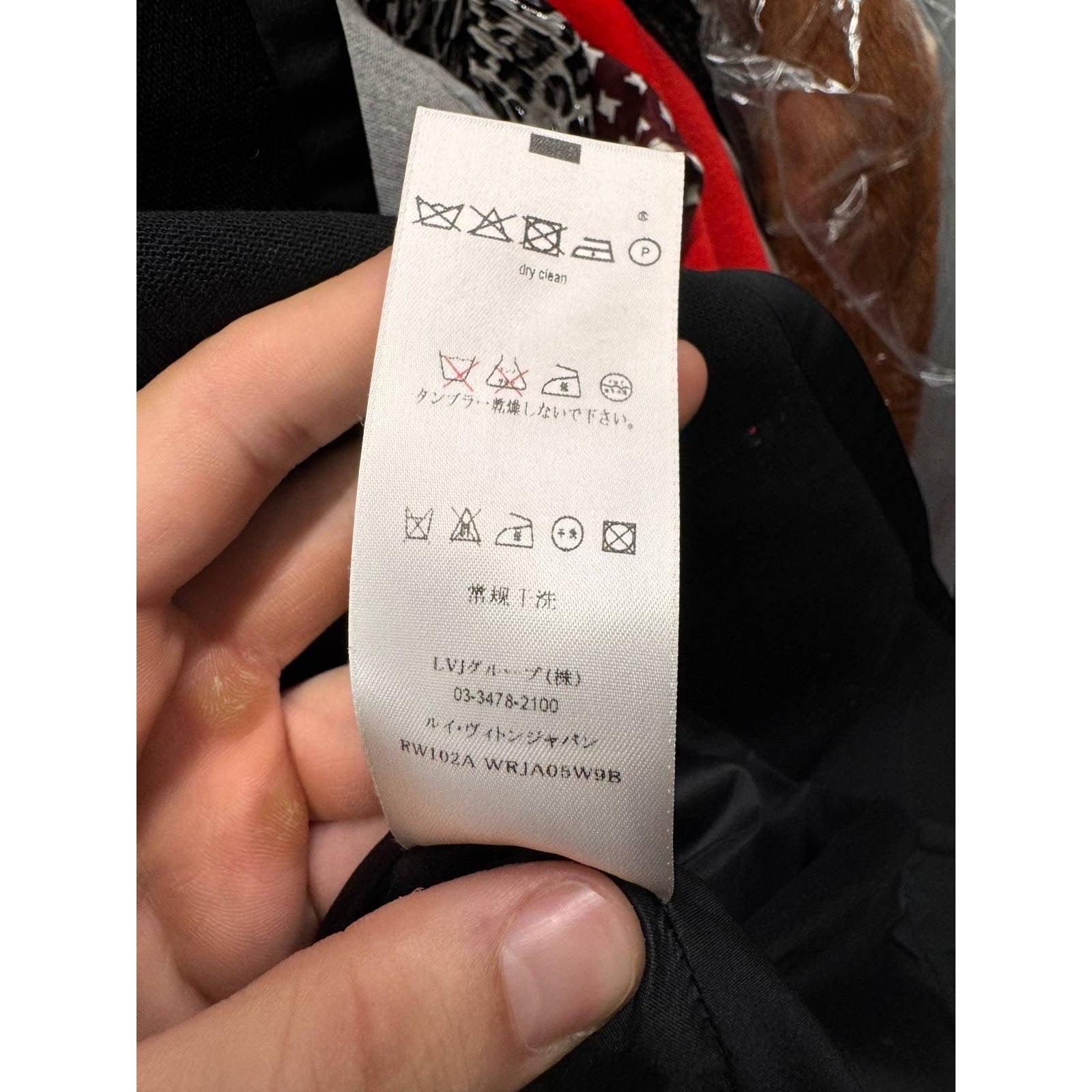 Louis Vuitton Schwarz Wolle Cropped Double-Breasted Coat Sz.36 im Angebot 1