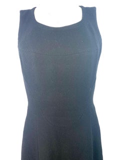 Louis Vuitton Black Wool Midi Dress, Size 40