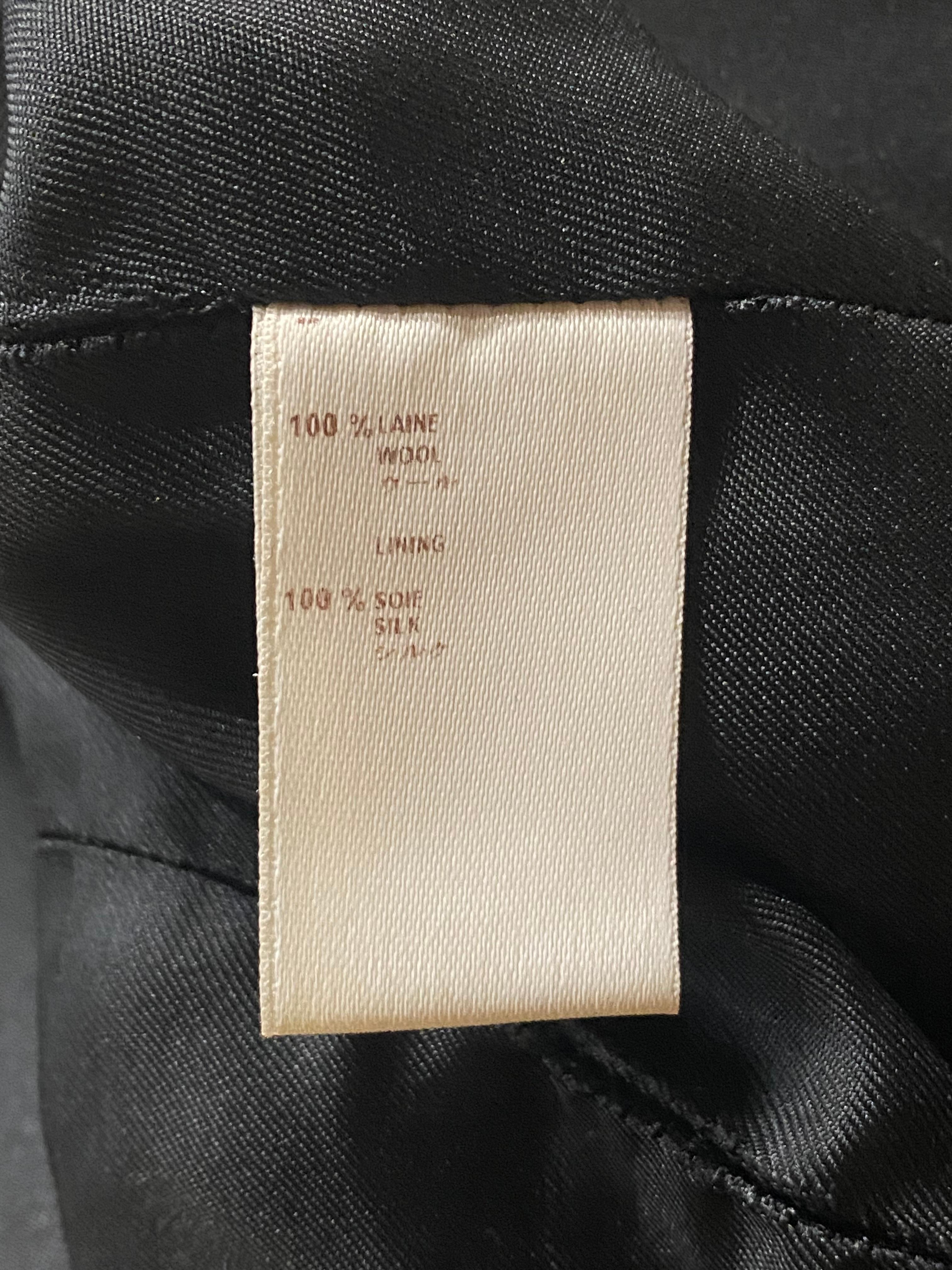 Louis Vuitton - Robe midi en laine noire, taille 40 en vente 3