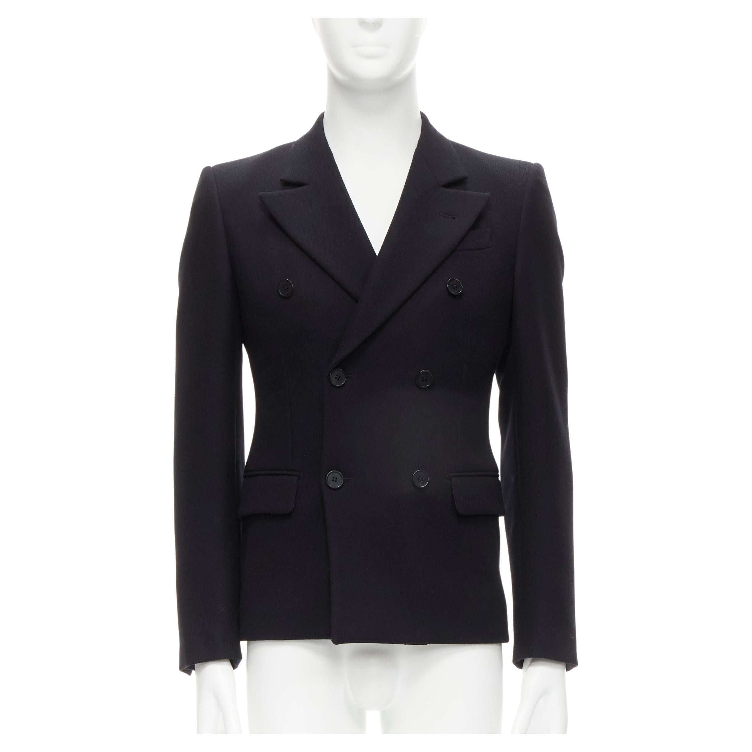 Louis Vuitton Classic Single-Breasted Coat BLACK. Size 46