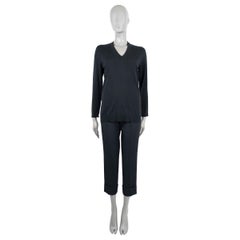 LOUIS VUITTON Pullover mit V-Ausschnitt aus schwarzer Wolle M