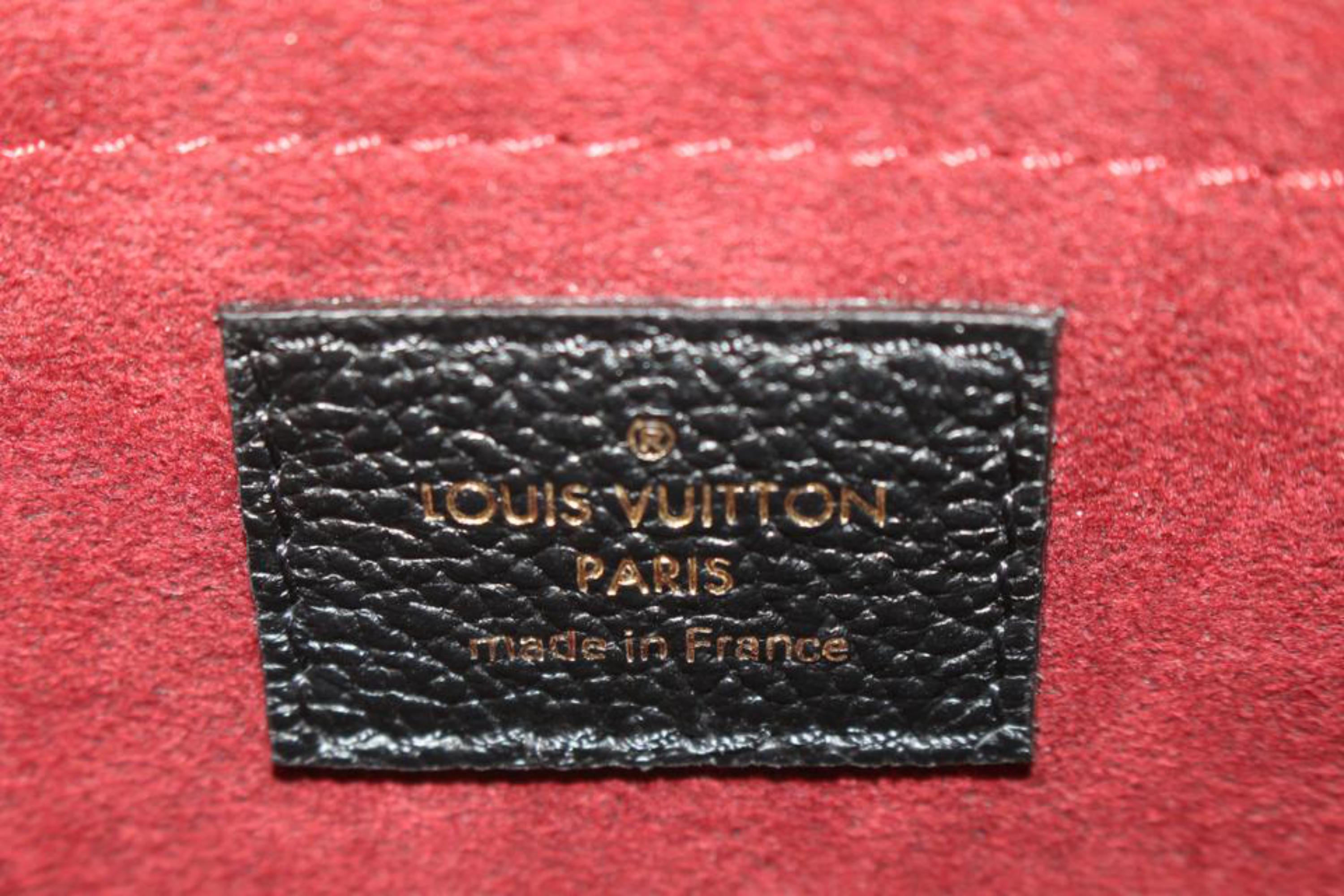 Louis Vuitton Black x Beige Monogram Leather Empreinte Multi Pochette 24lk810s 2