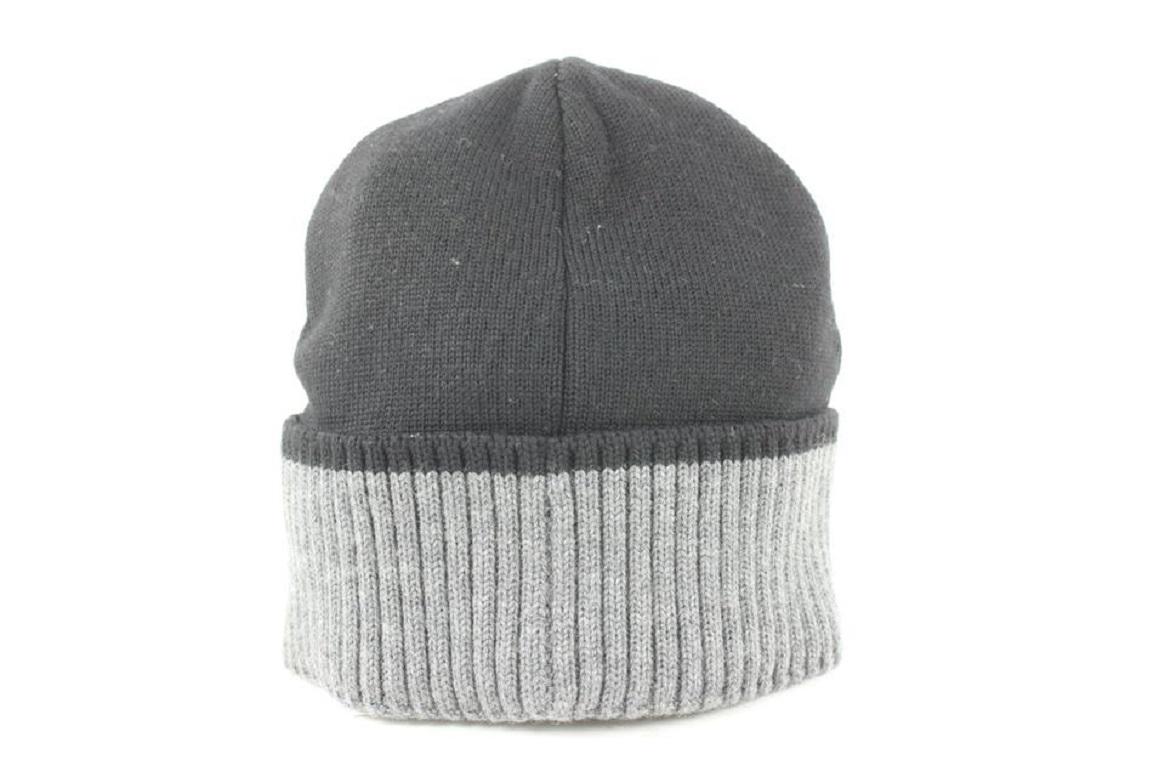 Louis Vuitton Black x Grey Beanie Ski Hat Skully Skull Cap 674lvs618 3