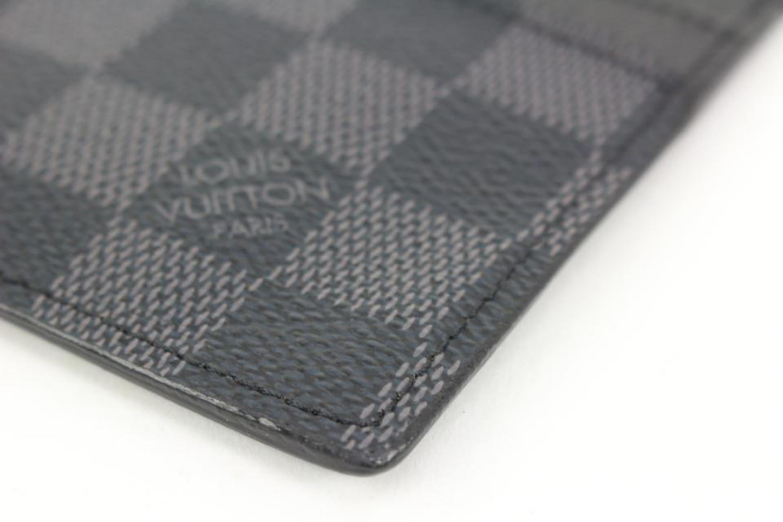 Louis Vuitton Black x Grey Damier Graphite Card Case Wallet Insert Holder 9lv321 5