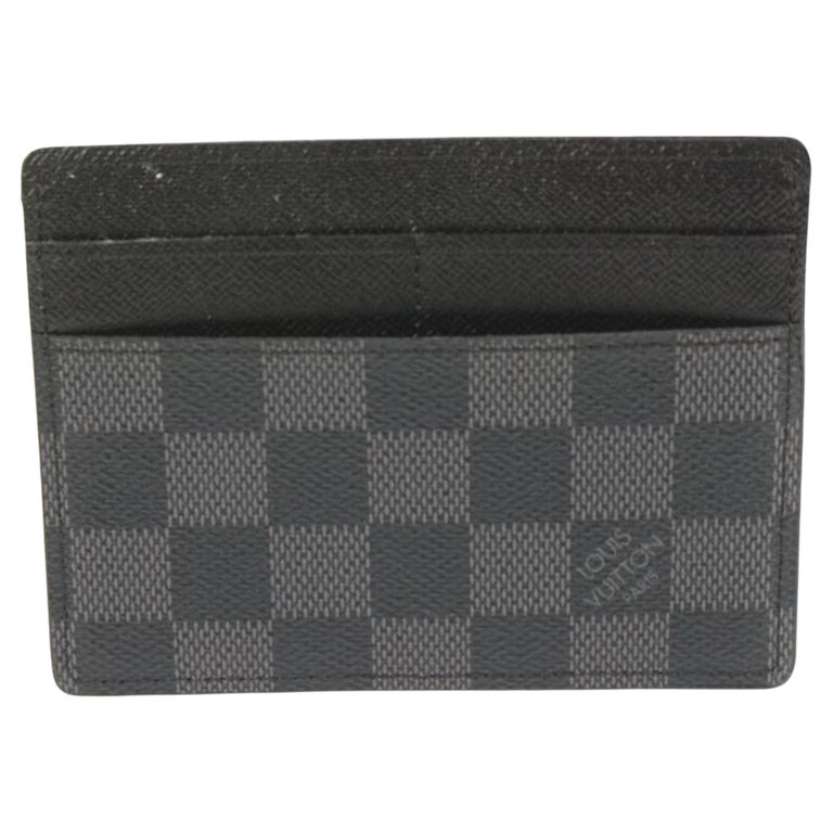 Louis Vuitton Wallet Compact Trifold Damier Graphite Black in Canvas - US