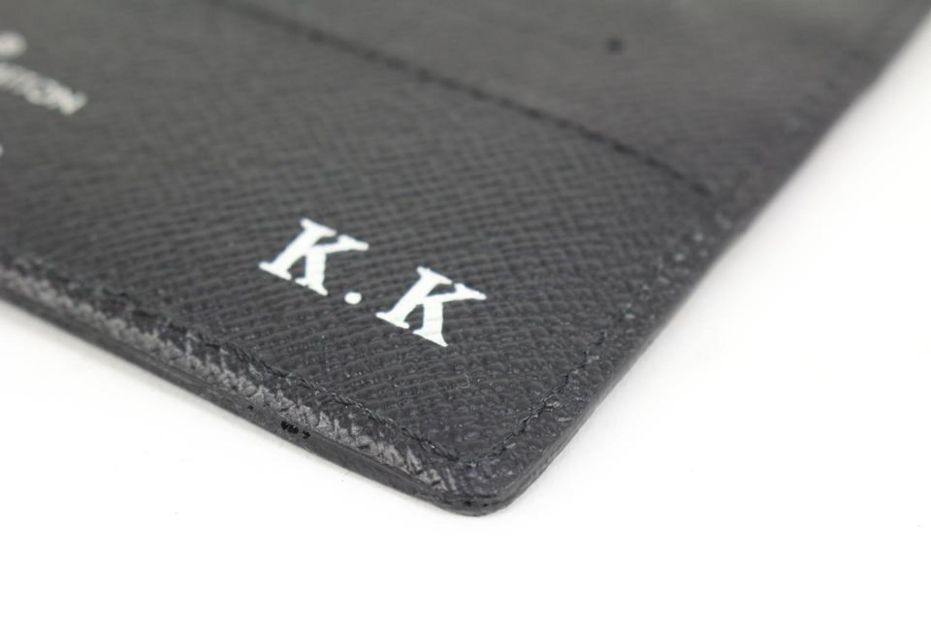 Louis Vuitton Black x Grey Damier Graphite Card Holder Wallet Case 10lv321s For Sale 4