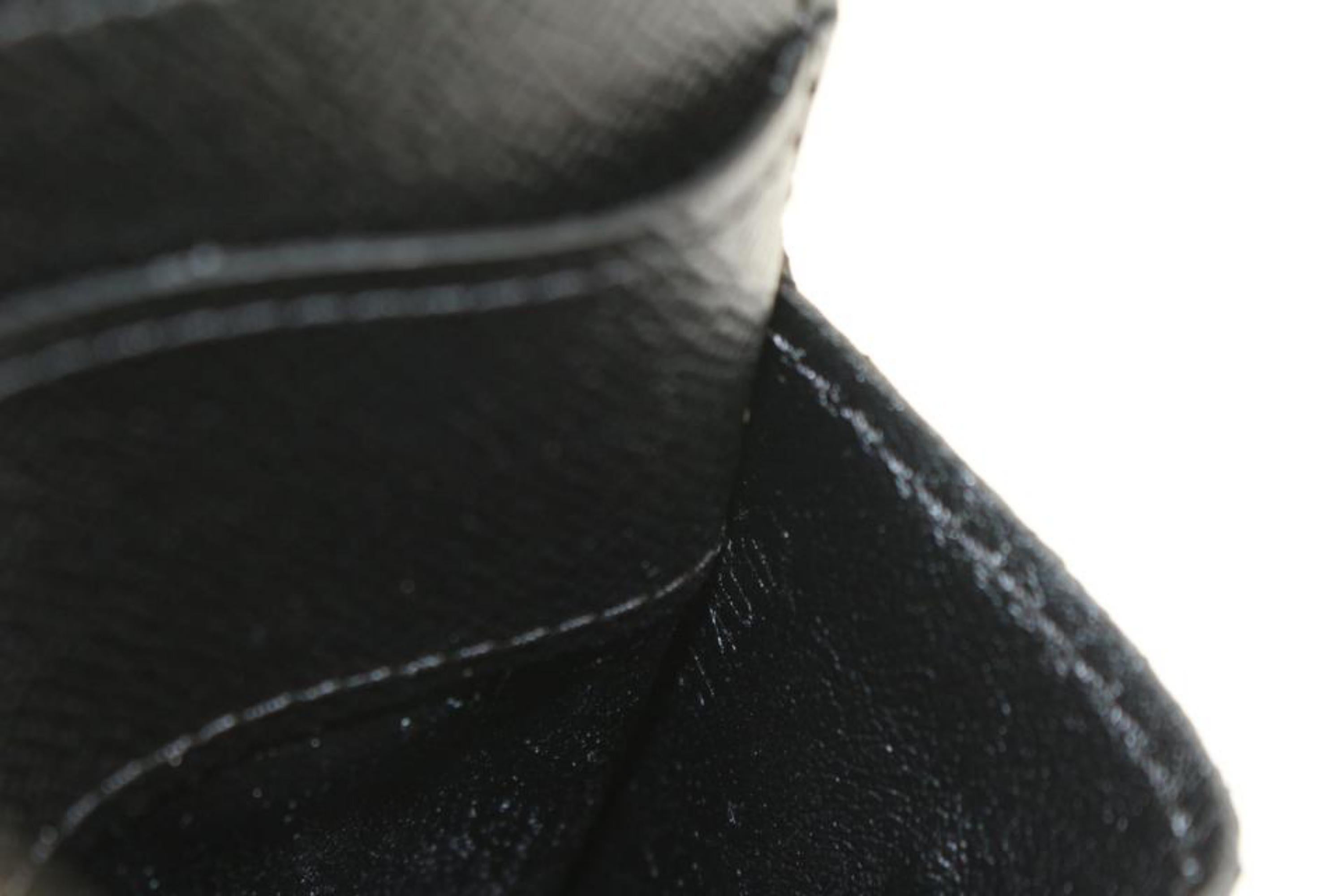 Louis Vuitton Black x Grey Damier Graphite Card Holder Wallet Case 10lv321s In Good Condition In Dix hills, NY