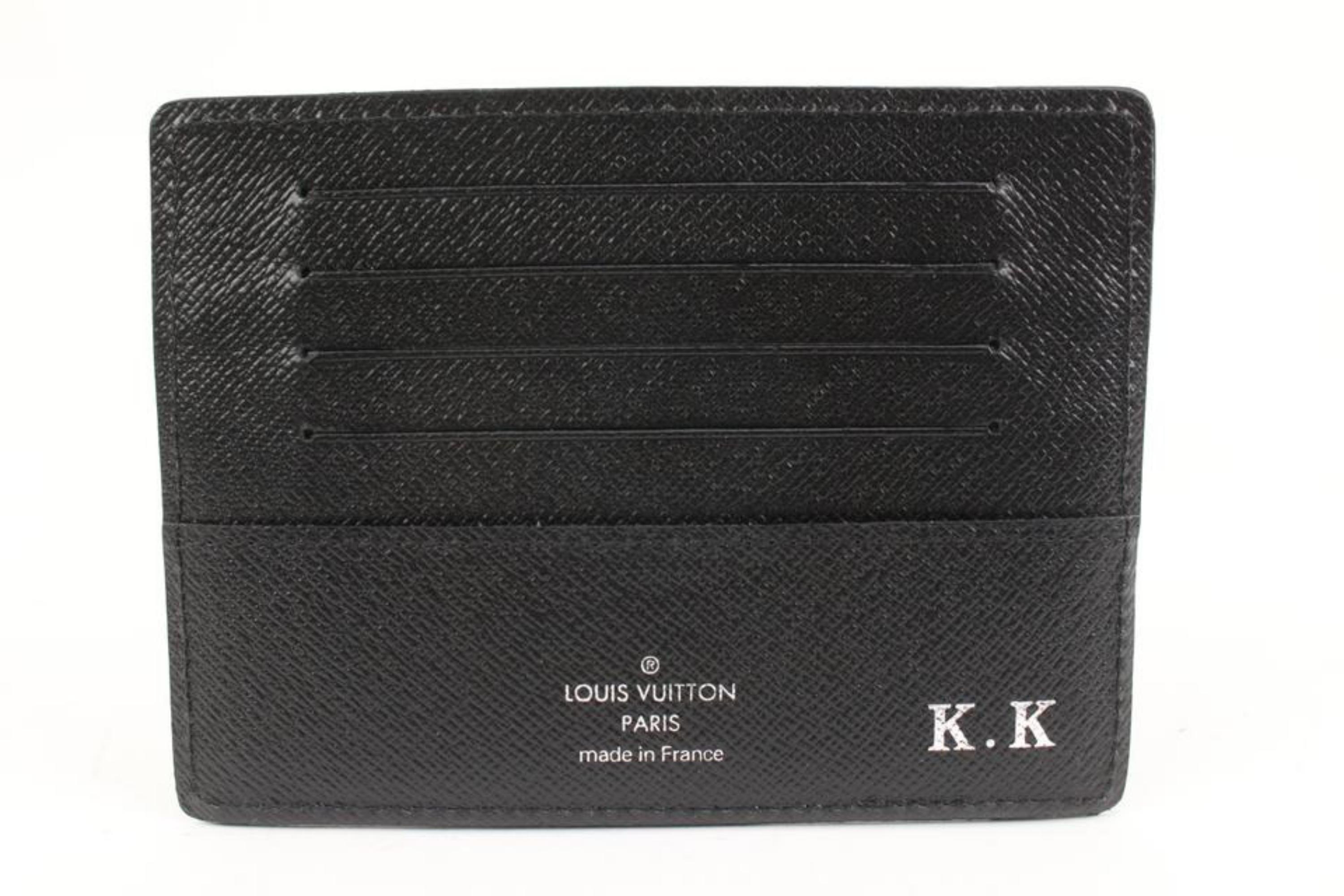 Louis Vuitton Black x Grey Damier Graphite Card Holder Wallet Case 10lv321s For Sale 1