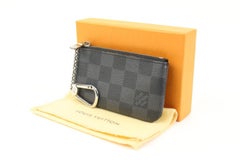 Louis Vuitton Black x Grey Damier Graphite Key Pouch Pochette Cles s126lv60