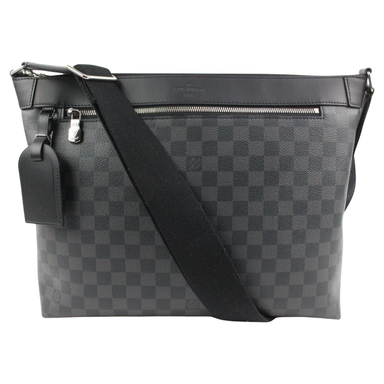 Louis Vuitton Black x Grey Damier Graphite Key Pouch Pochette Cles s126lv60  For Sale at 1stDibs