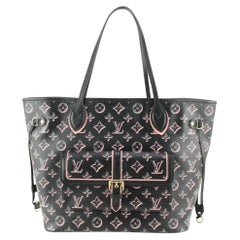 Louis Vuitton Black x Pink Monogram Fall for You Neverfull MM Tote 63lz718s