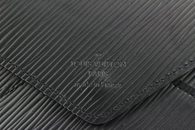 Louis Vuitton Black x Silver x Pink Epi Leather Pochette Kirigami