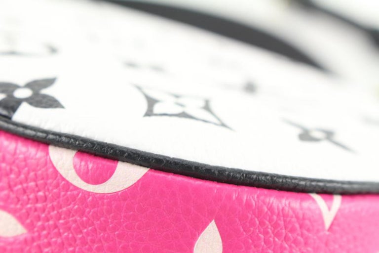 Louis Vuitton Black x White x Pink Monogram Empreinte Bagatelle BB  Crossbody 5lz