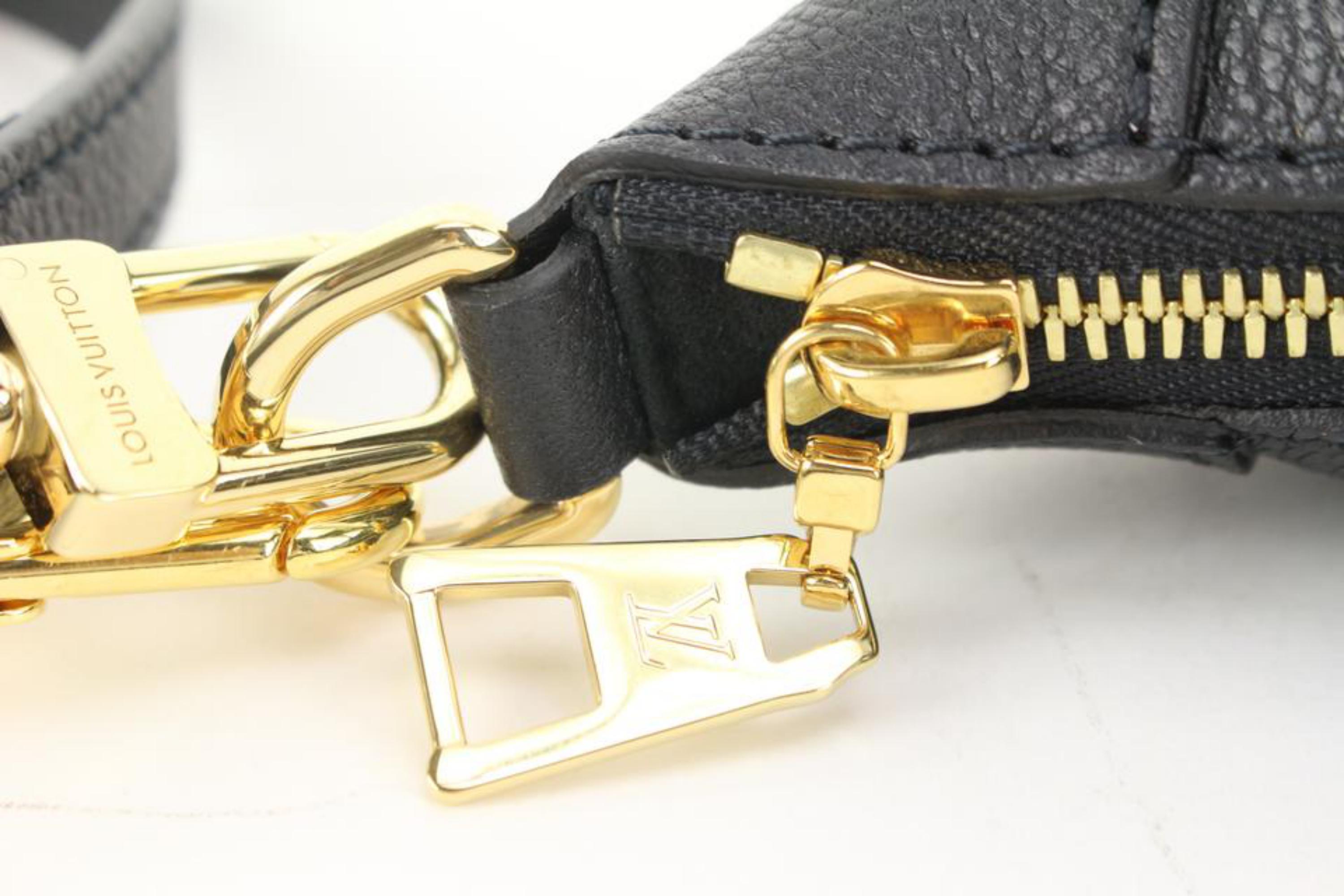 Louis Vuitton Black x White x Pink Monogram Empreinte Bagatelle BB Crossbody 5lz In New Condition In Dix hills, NY