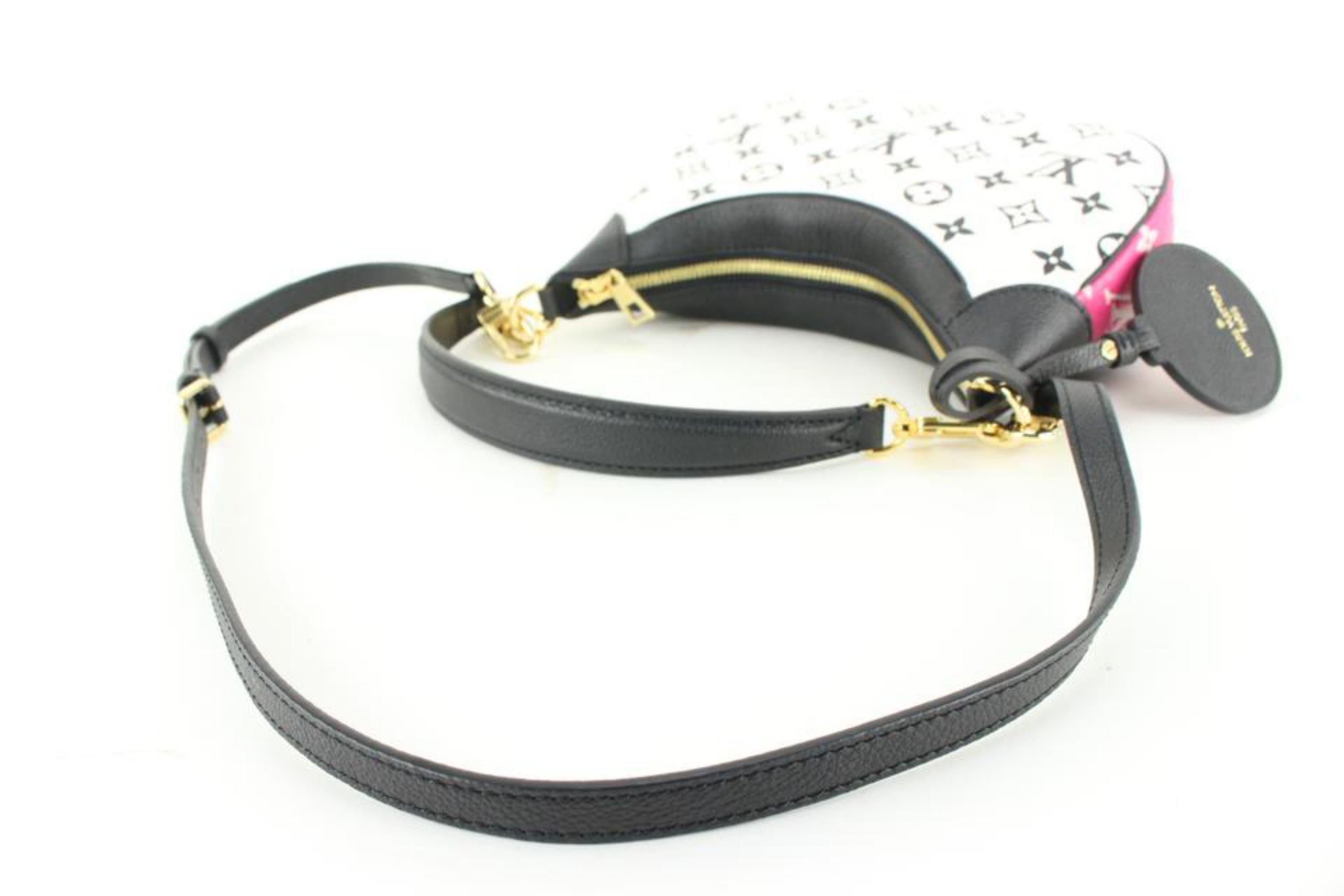 Women's Louis Vuitton Black x White x Pink Monogram Empreinte Bagatelle BB Crossbody 5lz