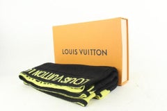 Louis Vuitton Black x Yellow Snood Neck Warmer Scarf 38lvs625