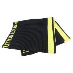 Louis Vuitton Black x Yellow Snood Neck Warmer Scarf 38lvs625