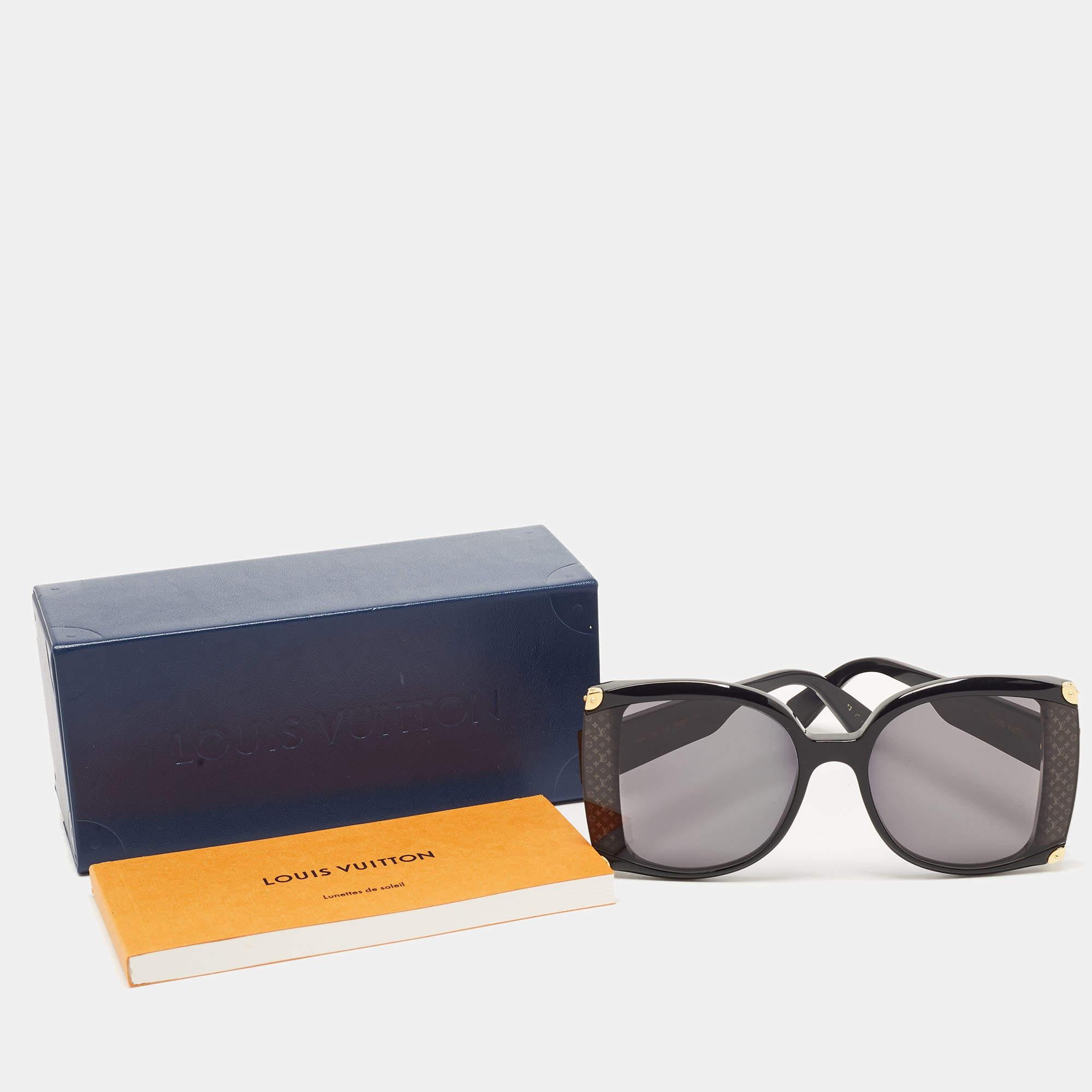 Louis Vuitton Black Z1294W In The Mood Oversized Sunglasses In Good Condition In Dubai, Al Qouz 2