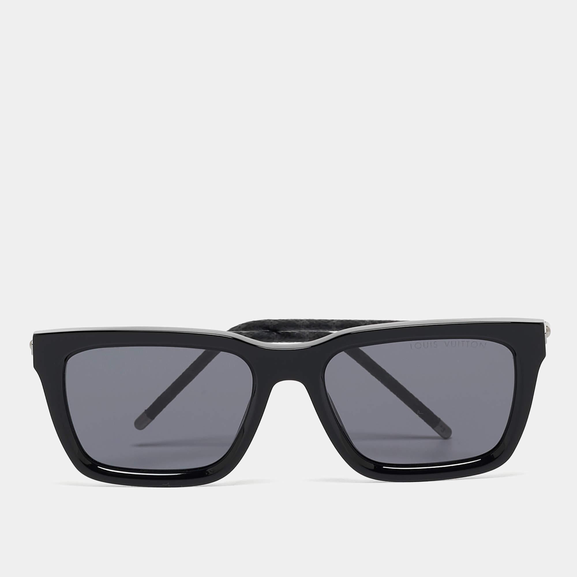 Louis Vuitton Black Z1830U Monogram Blaze Square Sunglasses In Excellent Condition In Dubai, Al Qouz 2